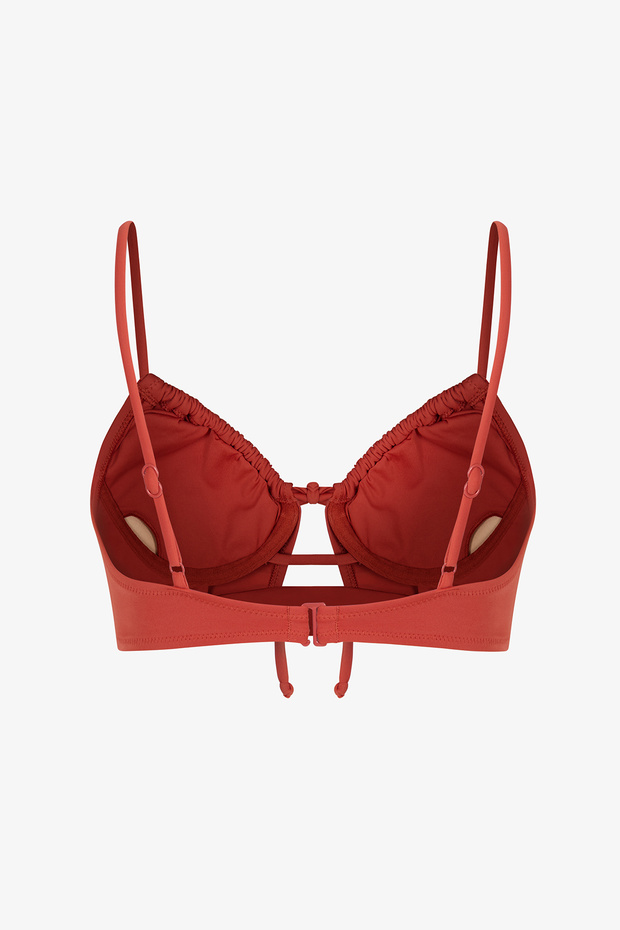 Tarçın Front Opening Bikini Üstü - 6