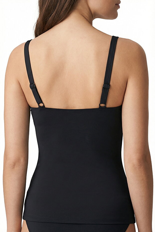 Black Drawstring Bikini Top - 2