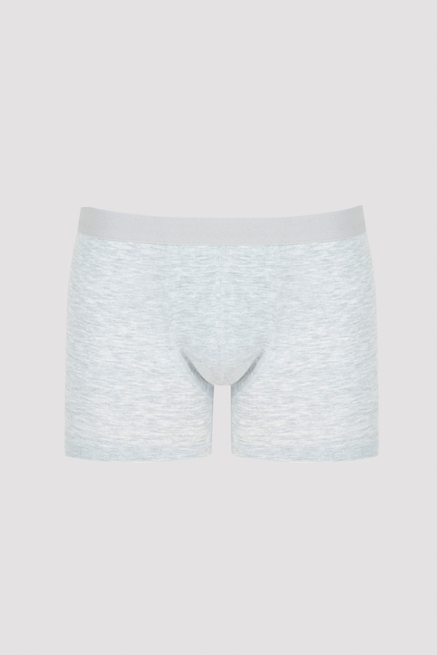 Erkek Basic Gri 3'lü Boxer - 3