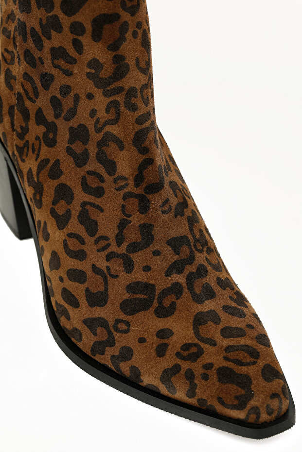 VENIZE5 5PR Leopar Kadın Kovboy Bot - 7