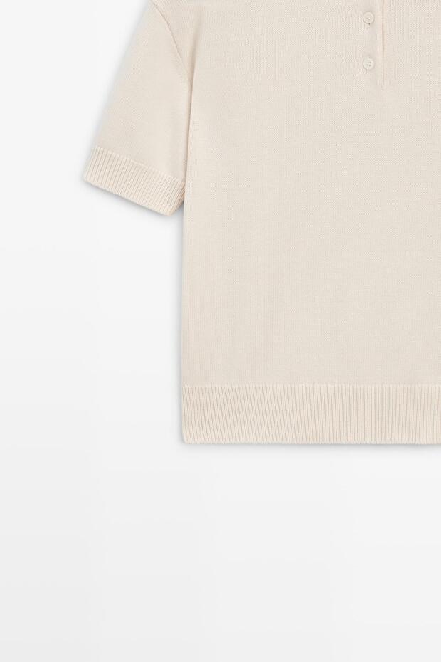 Wool knit polo jumper - 6