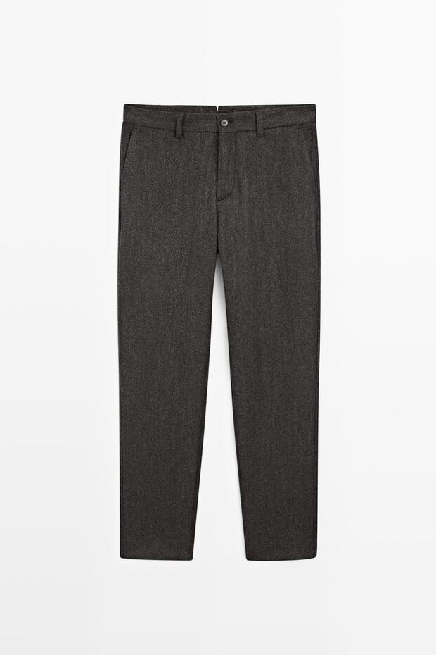Wool blend twill trousers - 5