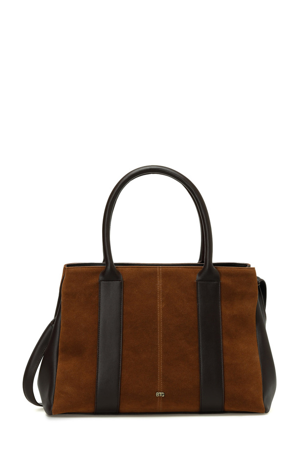 Suet Western Omz 5Pr Tan Women's Shoulder Bag