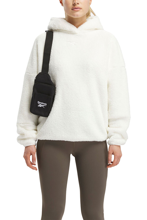 Lux Cozy Plush Hoodie Ecru Women's Sweatshirt