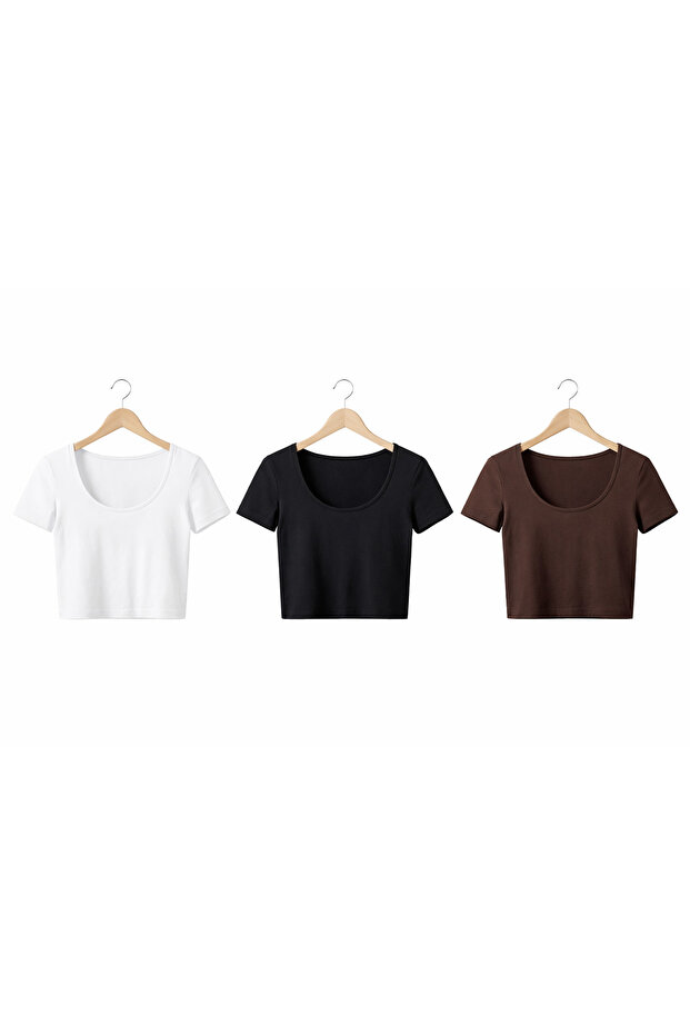 Modal kumaş crop TShirt - 8