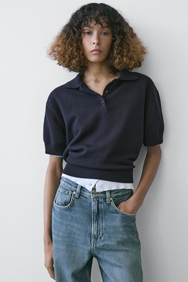 Wool knit polo jumper - 2