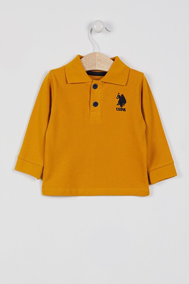 Baby Boy Polo Collar Unprinted Winter Regular Fit Yellow T-Shirt Usb998-B-V9
