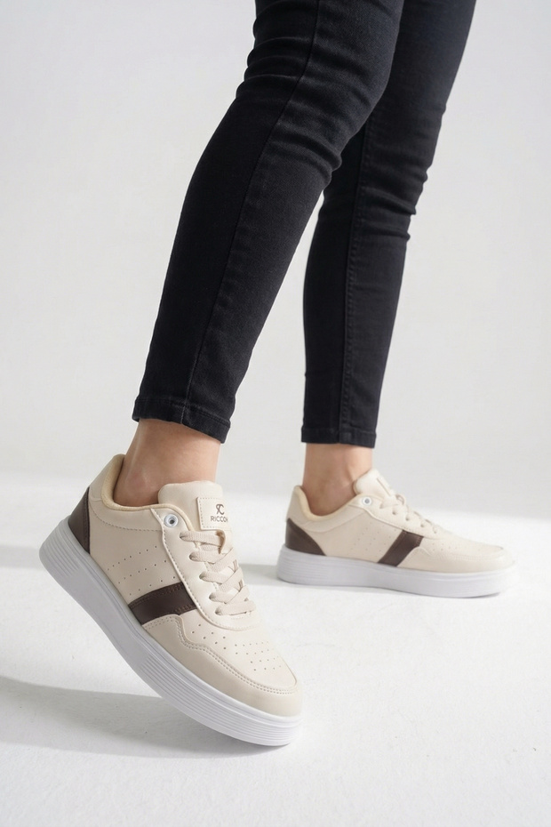 Carina Gala Unisex Sneaker 001254 Beige Brown