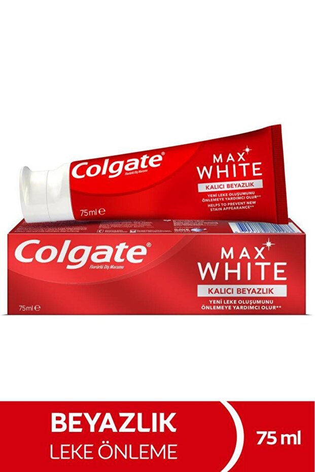 Max White Kalıcı Beyazlık Beyazlatıcı Diş Macunu 75 ml Ağız Bakımı Ağız Hijyeni Diş Temizliği