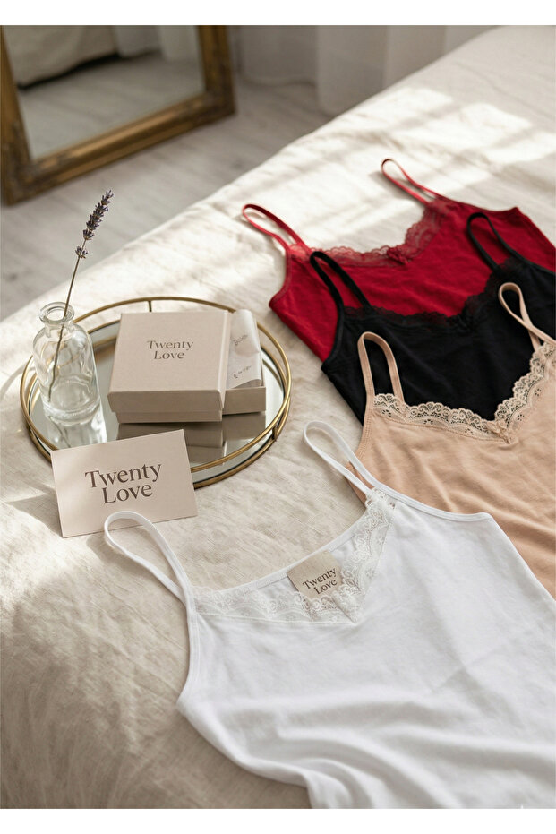 قميص داخلي لاسي ليكرا 4 قطع - 1