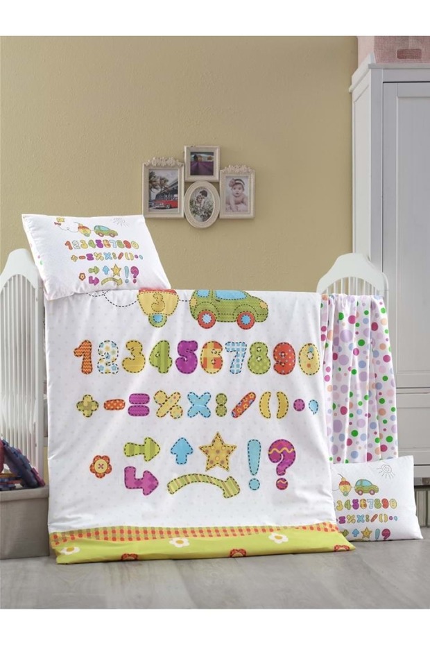 Abakus Panel Boxed Baby Bedding Set Ecru