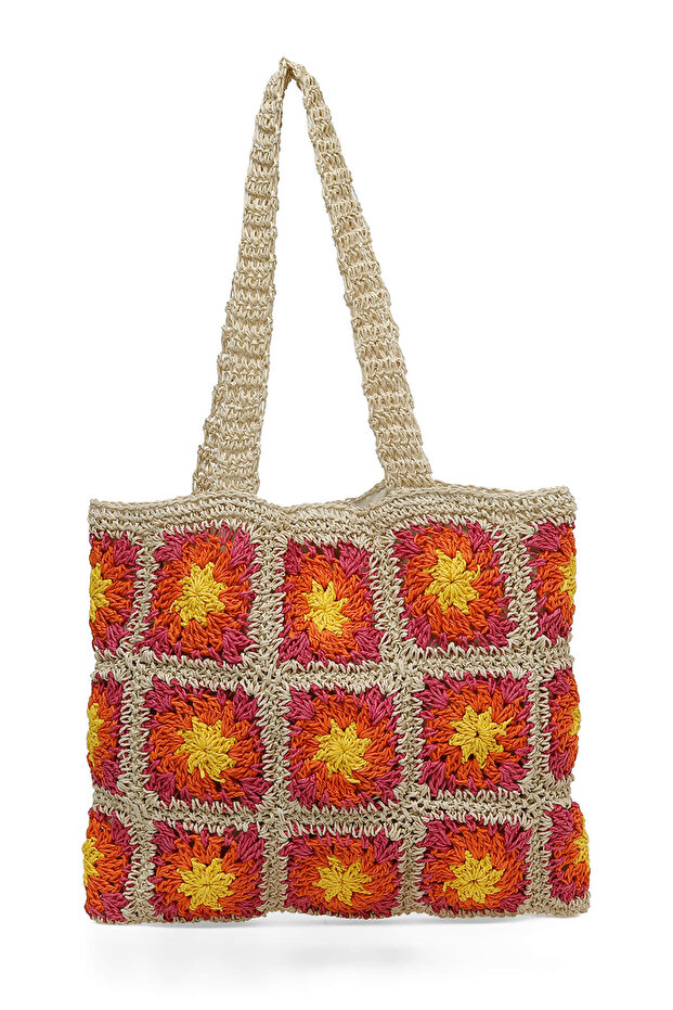 Wicker Orgu Omz 4Fx Pink Women's Shoulder Bag