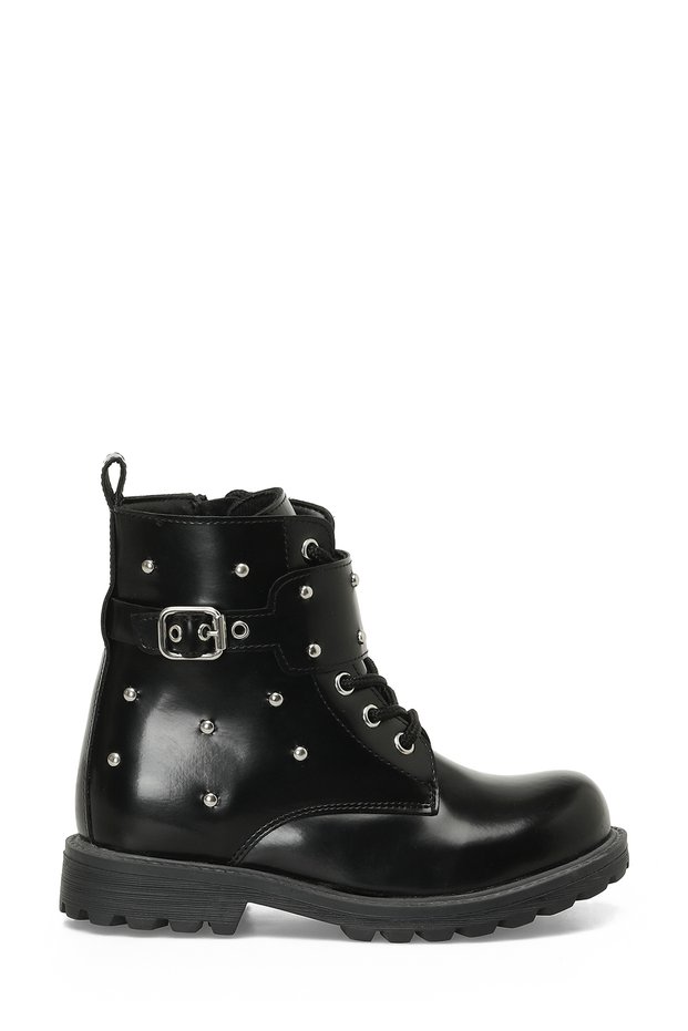 Gloris F 4Pr Black Girl's Biker Boots