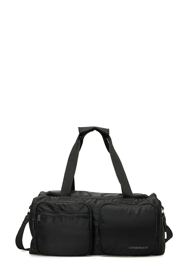 Two Pocket Gym 5Pr Black Unisex Sports Bag