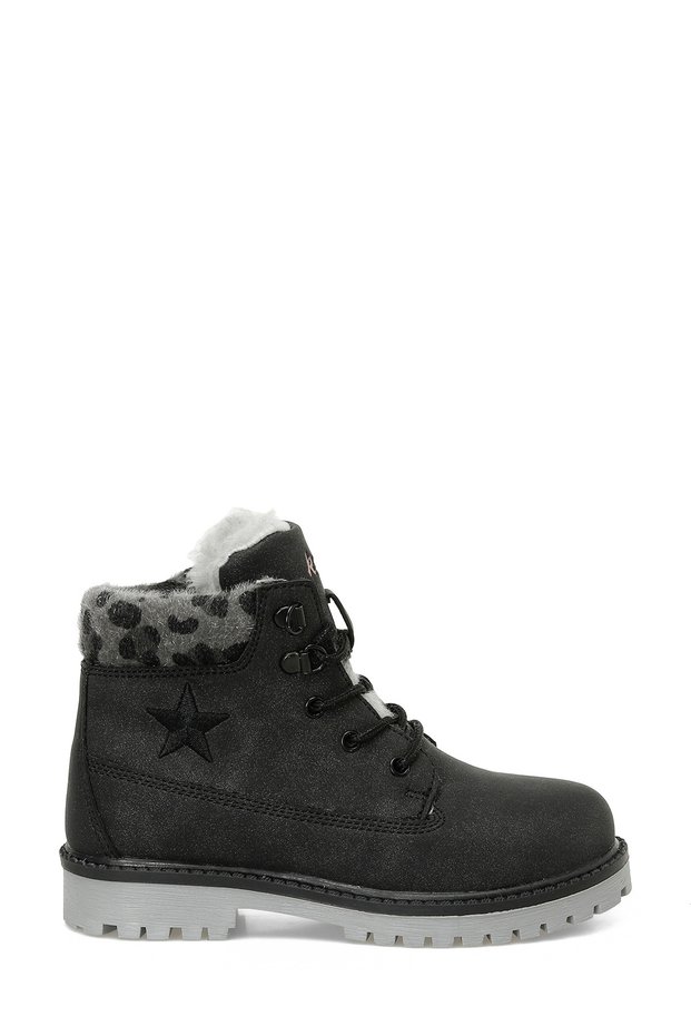 Leow 4Pr Black Girl's Worker Boots
