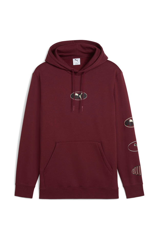 Ess Logo Lab Execution Ho Claret Red Men's Sweatshirt