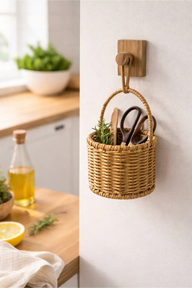 Wall Pocket – Hasır Duvar Sepeti - 3