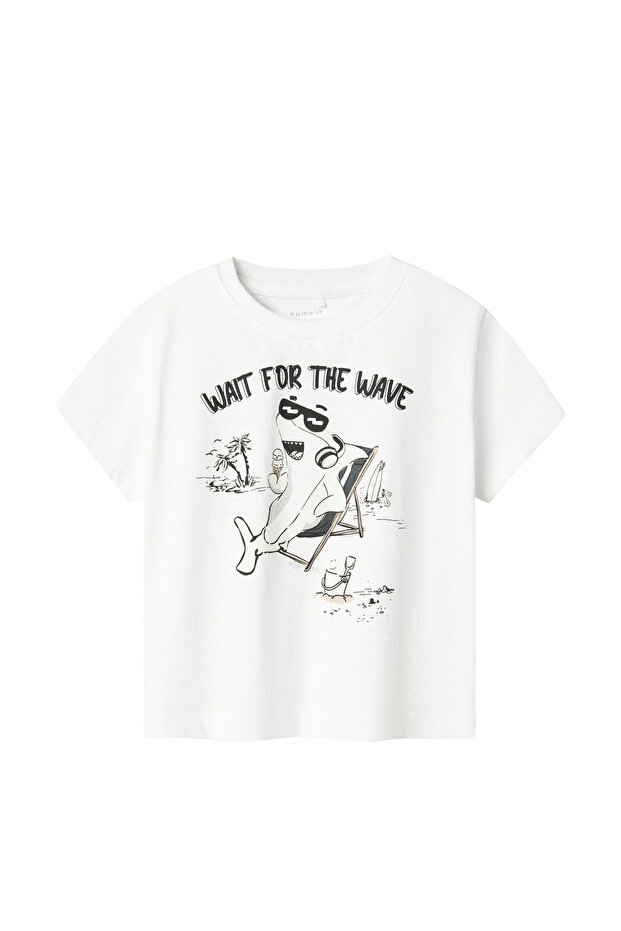 Nmmzekla Nreg Ss Top White Boy Short Sleeve T-Shirt