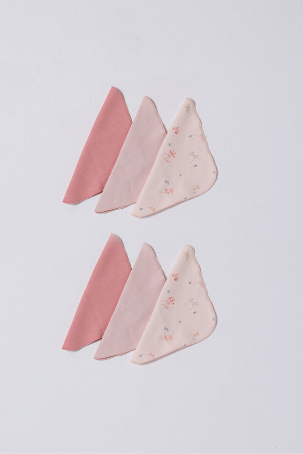 Baby Girl Pigment Printed Summer Regular Fit Pink Handkerchief Usb2491-C-V1