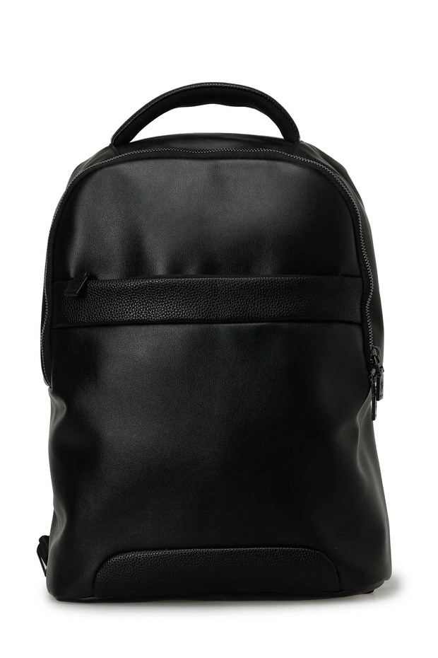 Casual Leather Bpck 4Pr Black Men's Laptop Bag