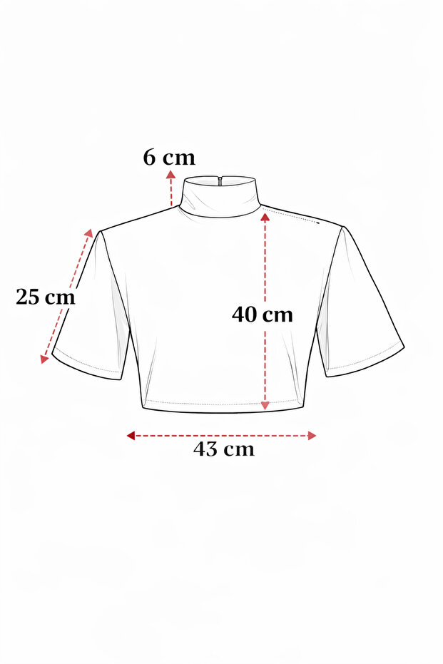 Crop căptușit cu guler înalt - 6