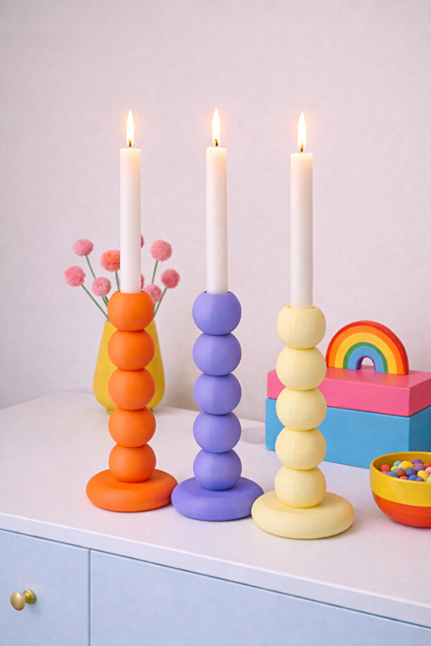 Bubble Desenli Mumluk & Şamdan - Very Peri - 2