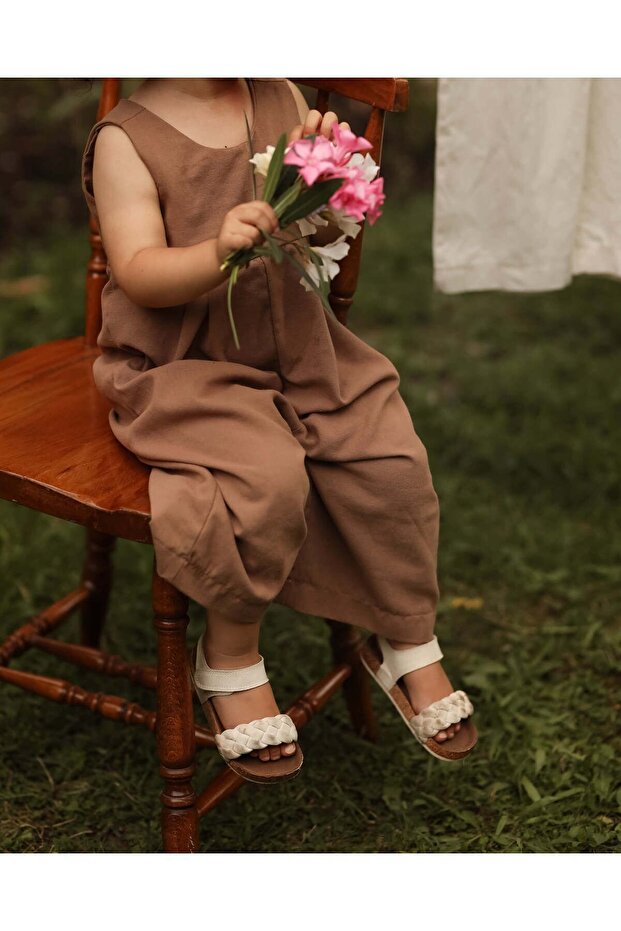 Hanna Jumpsuit Girl Organic Cotton Linen