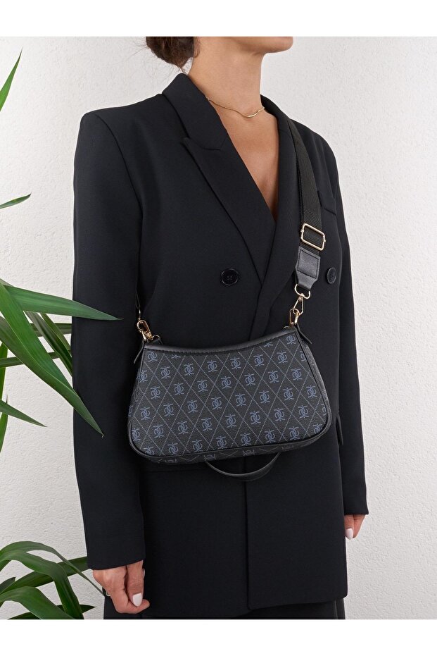 SİYAH Monogram Baget Ve Çapraz Çanta - 3