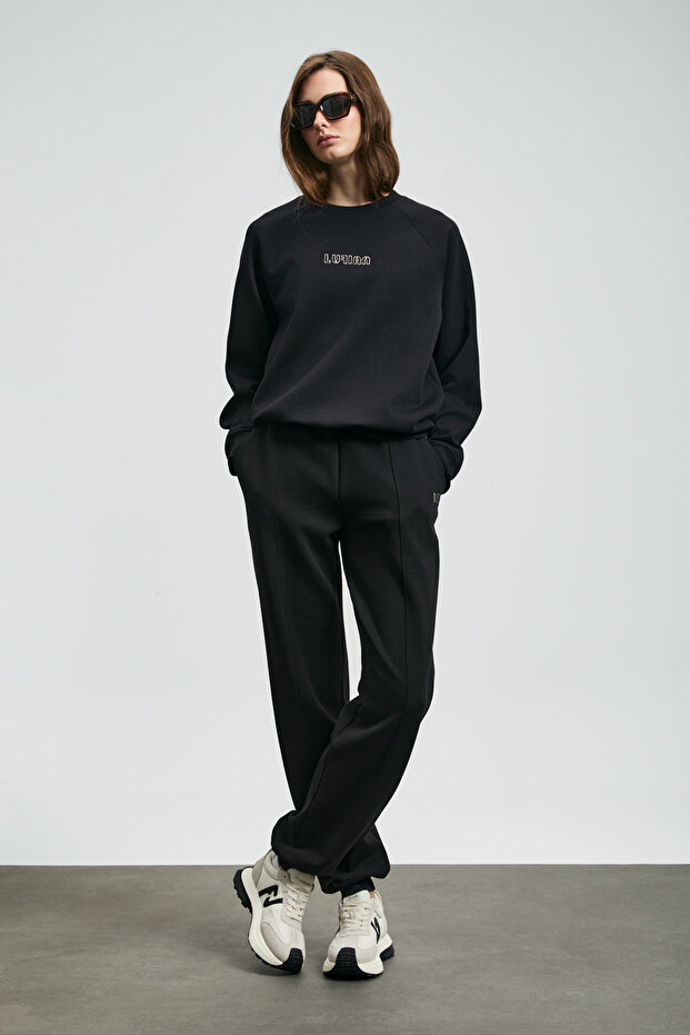 Alıce Kadın Örme Sweatshırt Siyah - 4