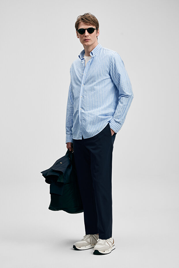 Sılvıa Erkek Basic Gömlek Regular Fit Mavi - 2