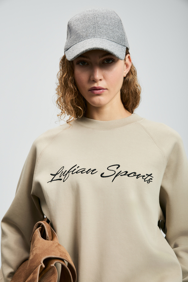 Ander Kadın Örme Sweatshırt Bej - 5