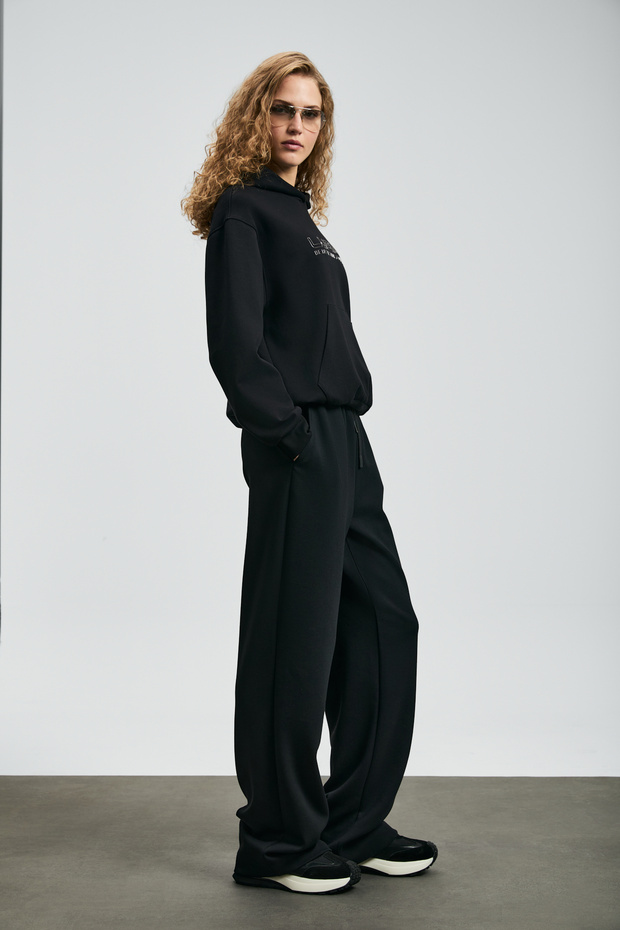 Cassa Kadın Örme Sweatshırt Siyah - 2