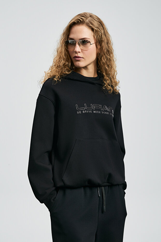 Cassa Kadın Örme Sweatshırt Siyah - 3