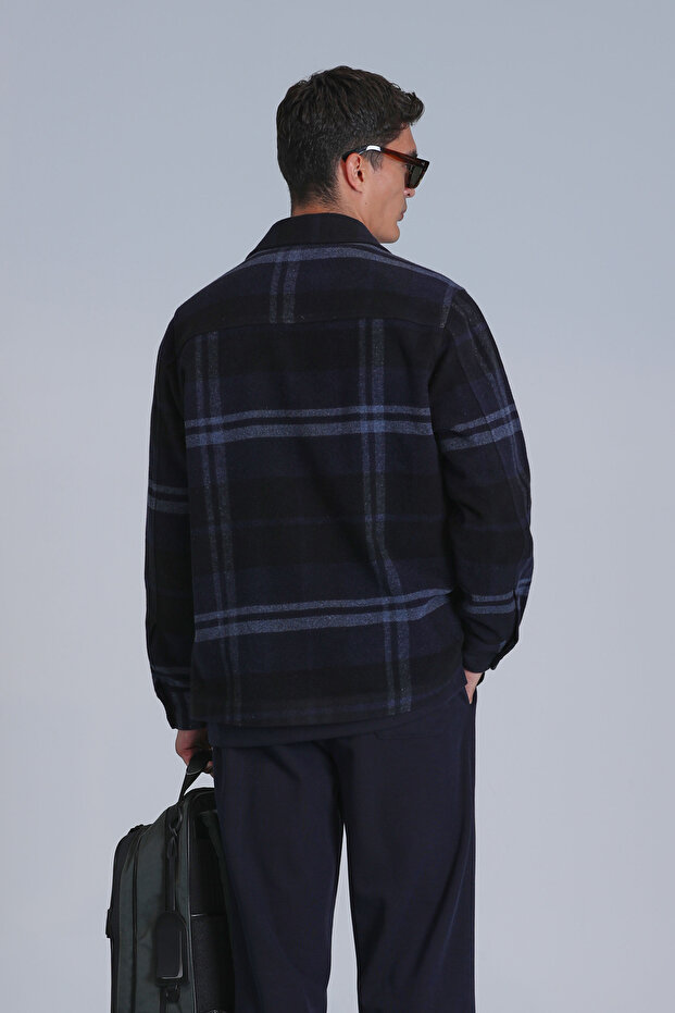 Barder Erkek Basic Gömlek Slim Fit Lacivert - 6