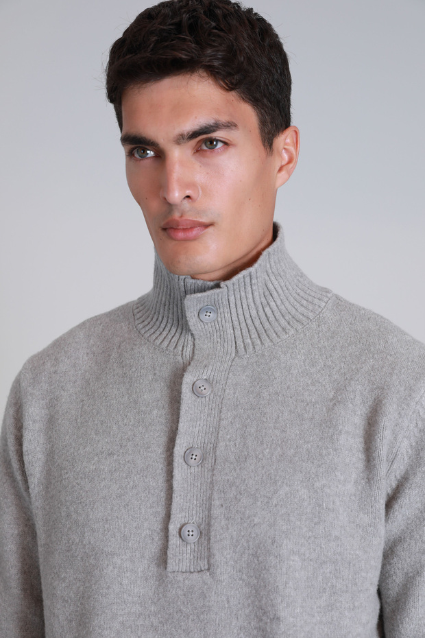 سترة رجالية - بيرت رمادي فاتح - 3