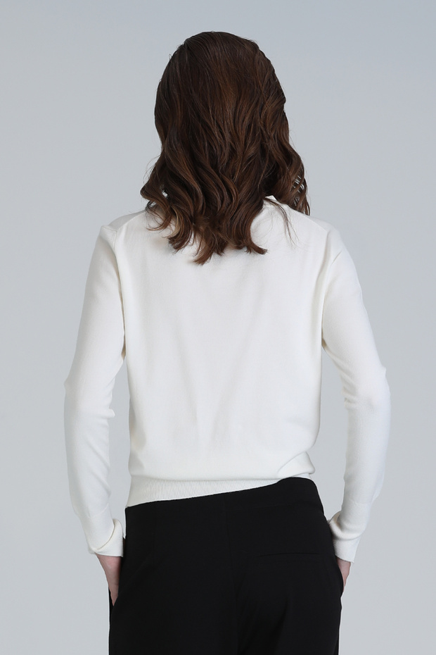 Bronte Kadın Kazak Ekru - 6