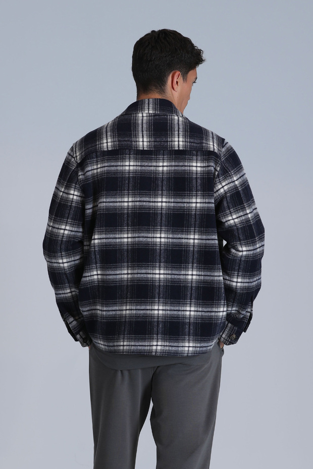 Fera Erkek Basic Gömlek Slim Fit Lacivert - 6