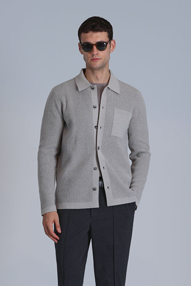 Men's Mink Cardigan - Solid - 1