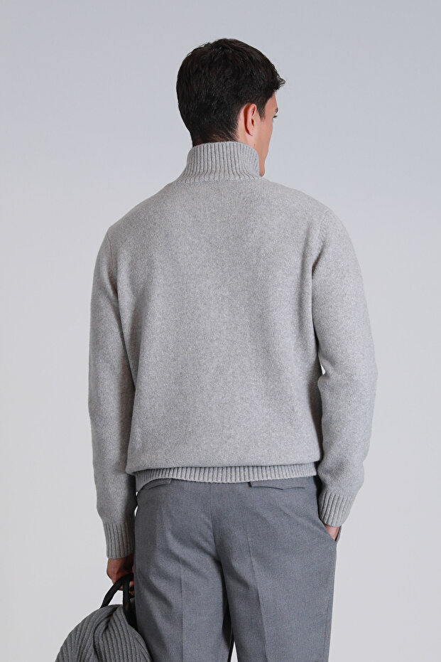 سترة رجالية - بيرت رمادي فاتح - 6