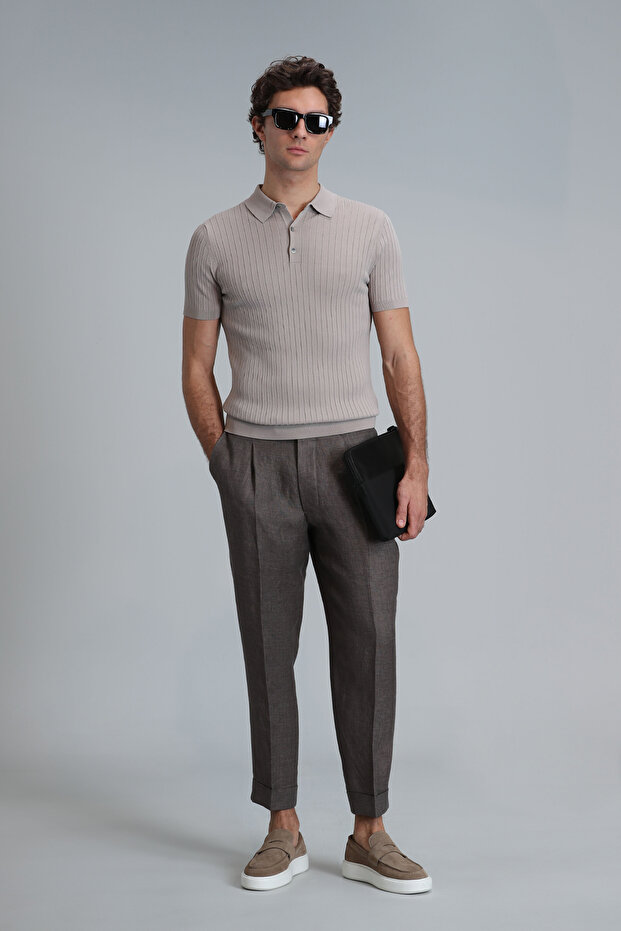 Pulover pentru bărbați Eze Bej - 2