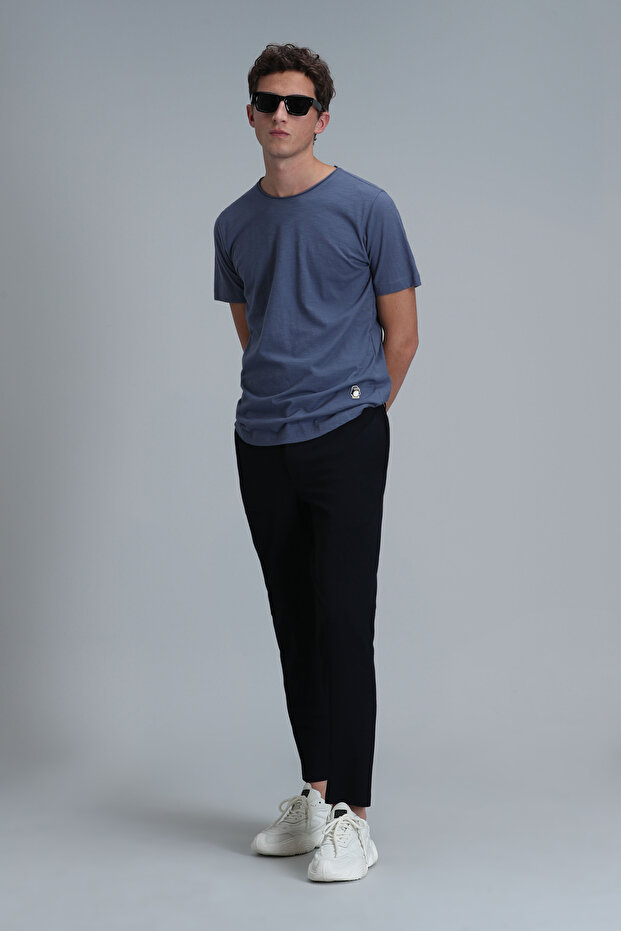 Junya Men's Basic T-Shirt Midnight Blue - 4