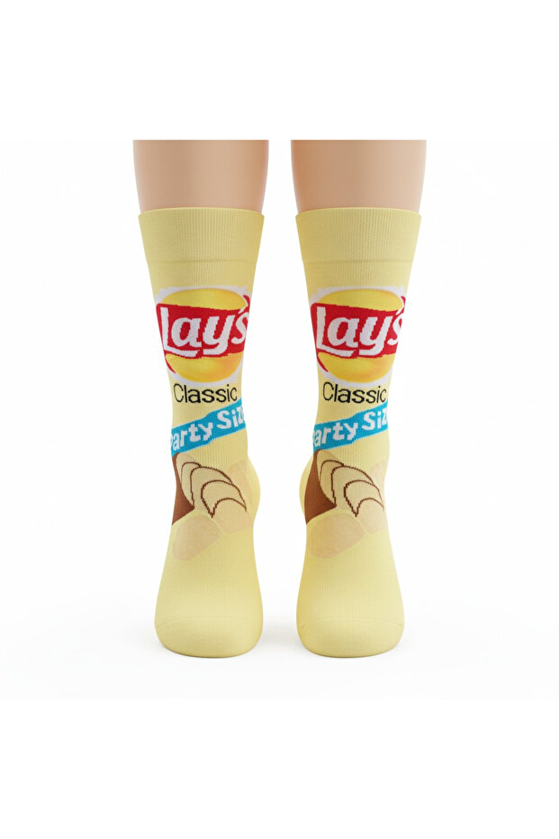 حزمة جوارب EGS Socks Cips مكونة من منقوش جوارب صفراء للجنسين - مقاس واحد