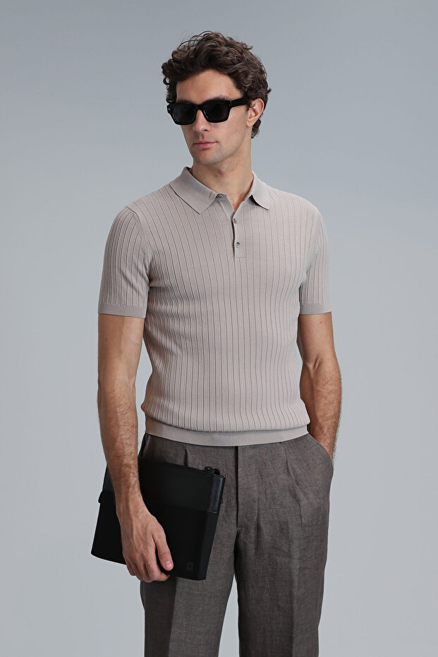 Pulover pentru bărbați Eze Bej - 1