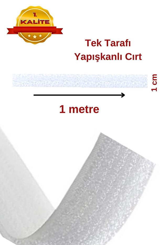 Extra 1 Meter Velcro Tape - 1 cm Width, Single Sided Adhesive
