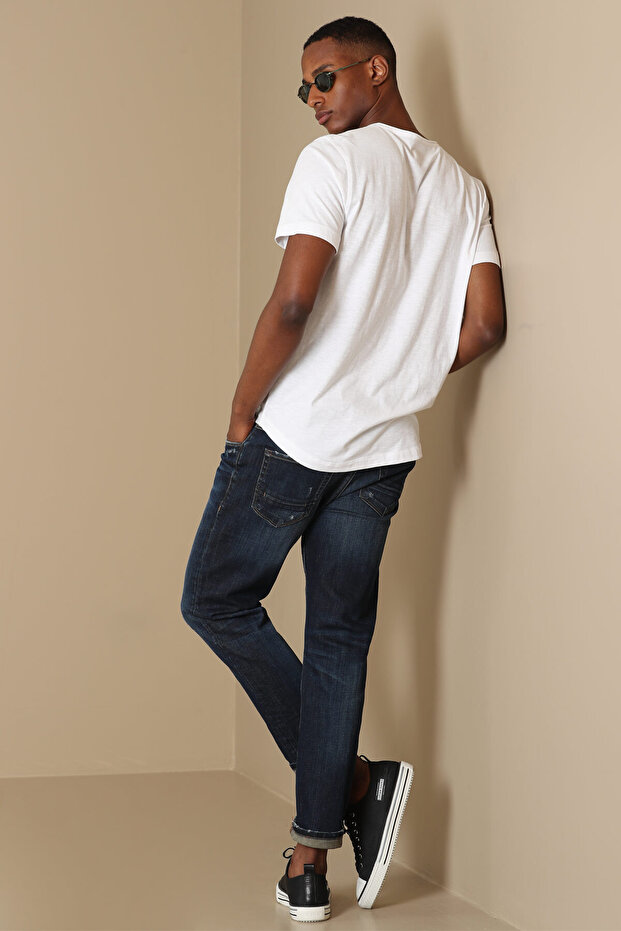 Junya Erkek Basic Tişört Beyaz - 6