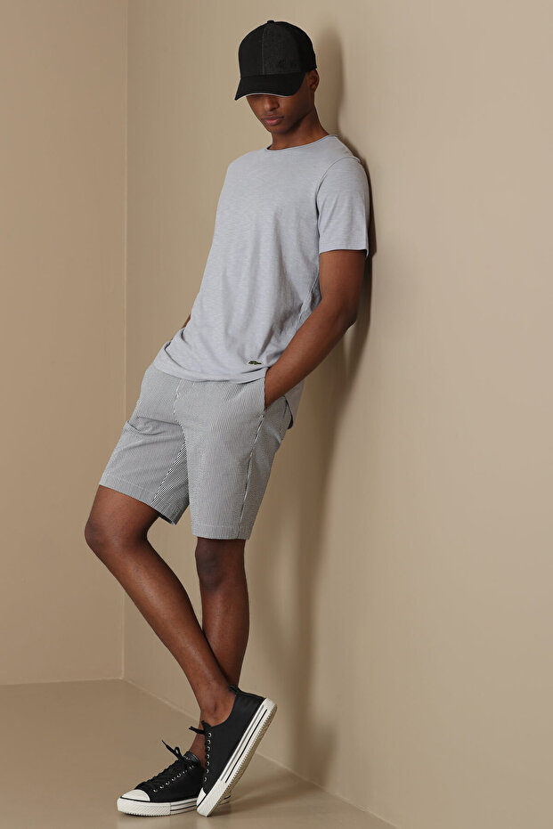 Junya Erkek Basic Tişört Açık Gri - 5