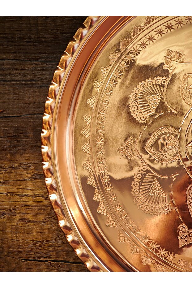 Copper Embossed Tray 50 cm - 2