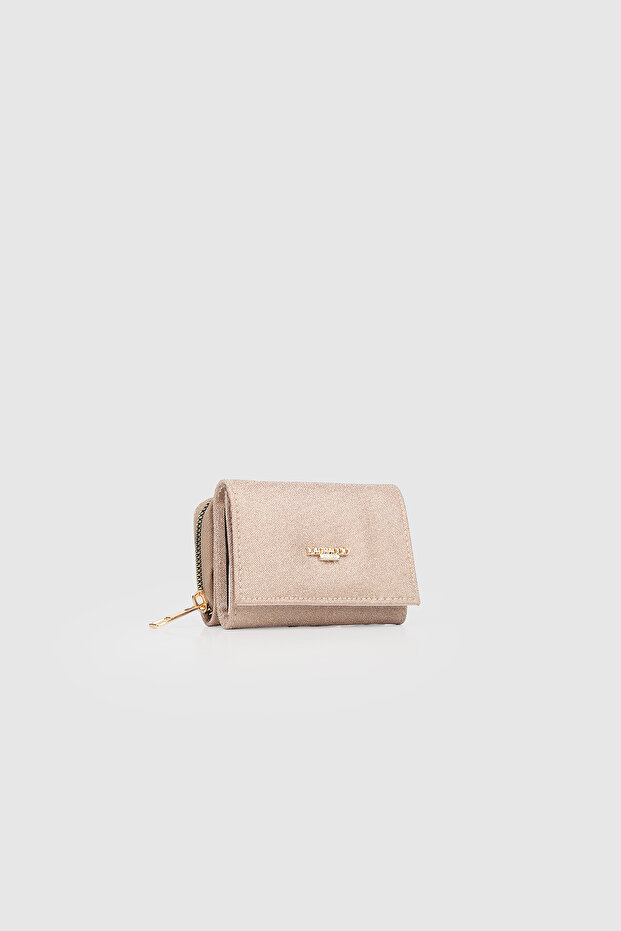 La'Graccio Paris Women's Glitter Wallet Salmon Glitter