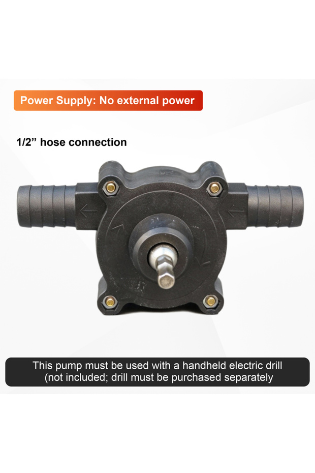 UK 1-2inch No-Power Portable Drill Pump 120W‑650W Self Priming Drill Water Pump Mini Centrifugal Tra