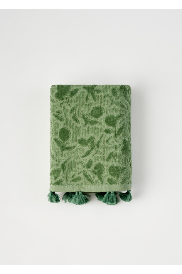 100% Cotton Jolia Face Towel Green (50X70 cm)